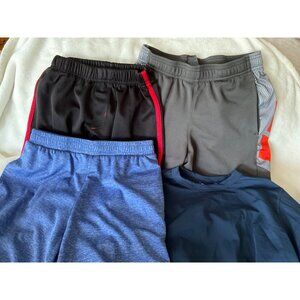 Shorts Boys 12 - 14 Lot of 3 Athletic black Gray Blue Logo Casual Sporty + top